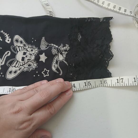 Y2K TOO FAST Camille Tattoo Flash Pajama Set XS Goth Rock Edgy Grunge Rockabilly - Picture 12 of 15